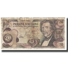 Banknote, Austria, 20 Schilling, 1967, 1967-07-02, KM:142a, G(4-6)