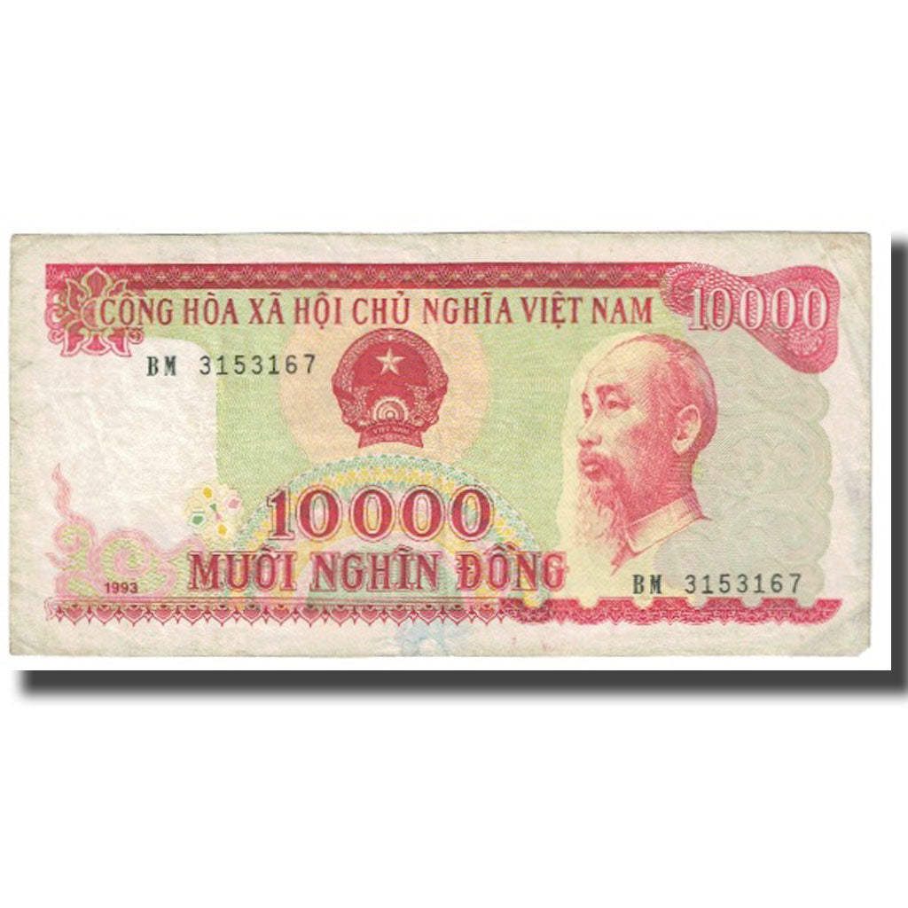 Banknote, Vietnam, 10,000 D<ox>ng, 1993, KM:109a, VF(20-25)