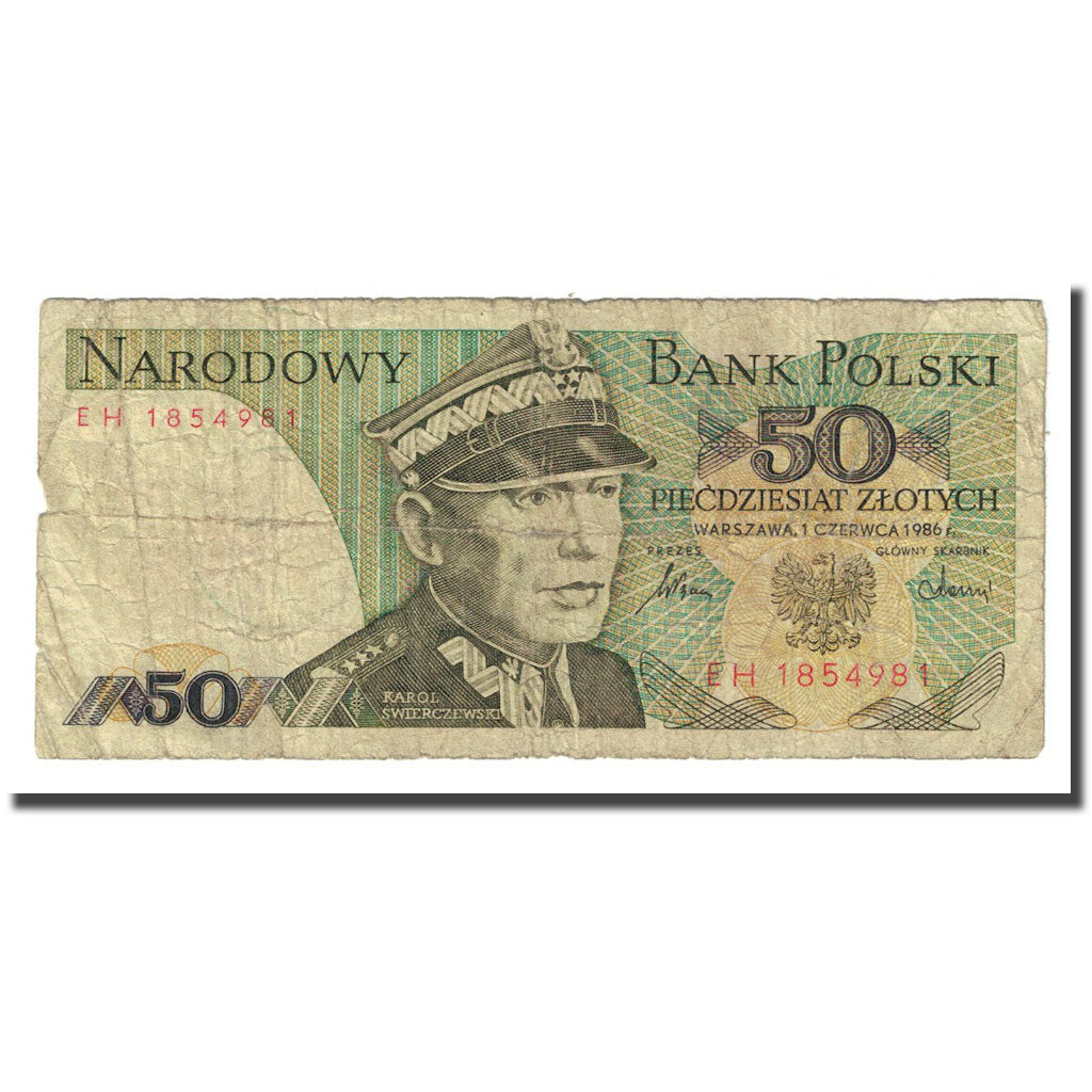 Banknote, Poland, 50 Zlotych, 1986, 1986-06-01, KM:142c, VG(8-10)