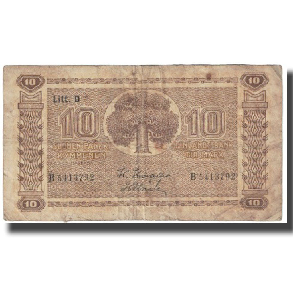 Geldschein, Finnland, 10 Markkaa, KM:70a, SGE