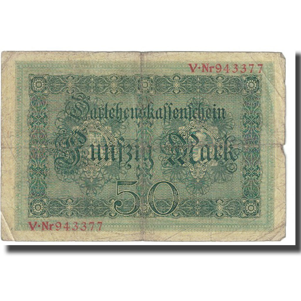 Banknote, Germany, 50 Mark, 1914, 1914-08-05, KM:49a, VF(20-25)