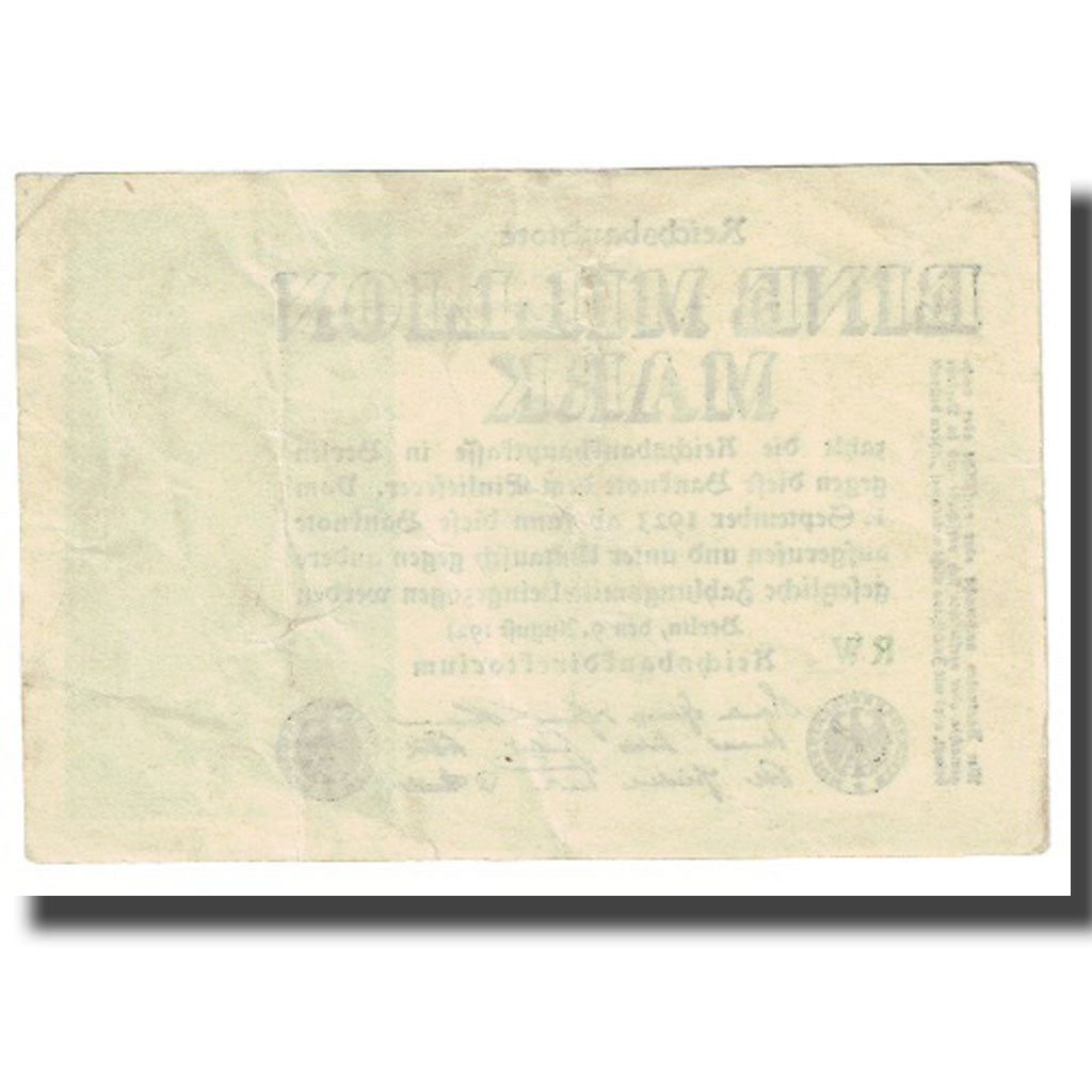 Banknote, Germany, 1 Million Mark, 1923, 1923-08-09, KM:102a, AU(55-58)