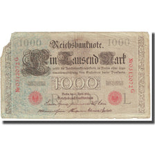 Billete, 1000 Mark, 1910, Alemania, 1910-04-21, KM:44a, BC