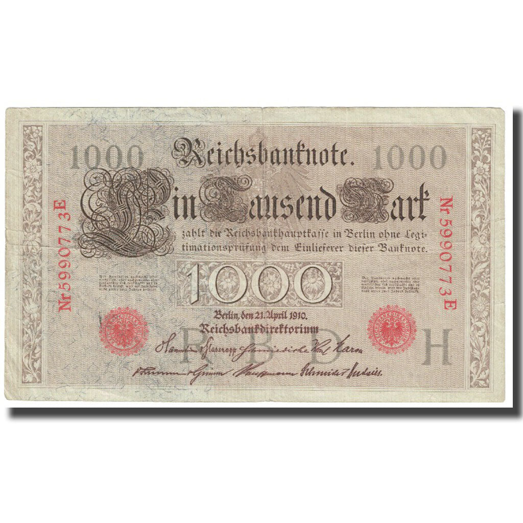 Banknote, Germany, 1000 Mark, 1910, 1910-04-21, KM:44a, EF(40-45)