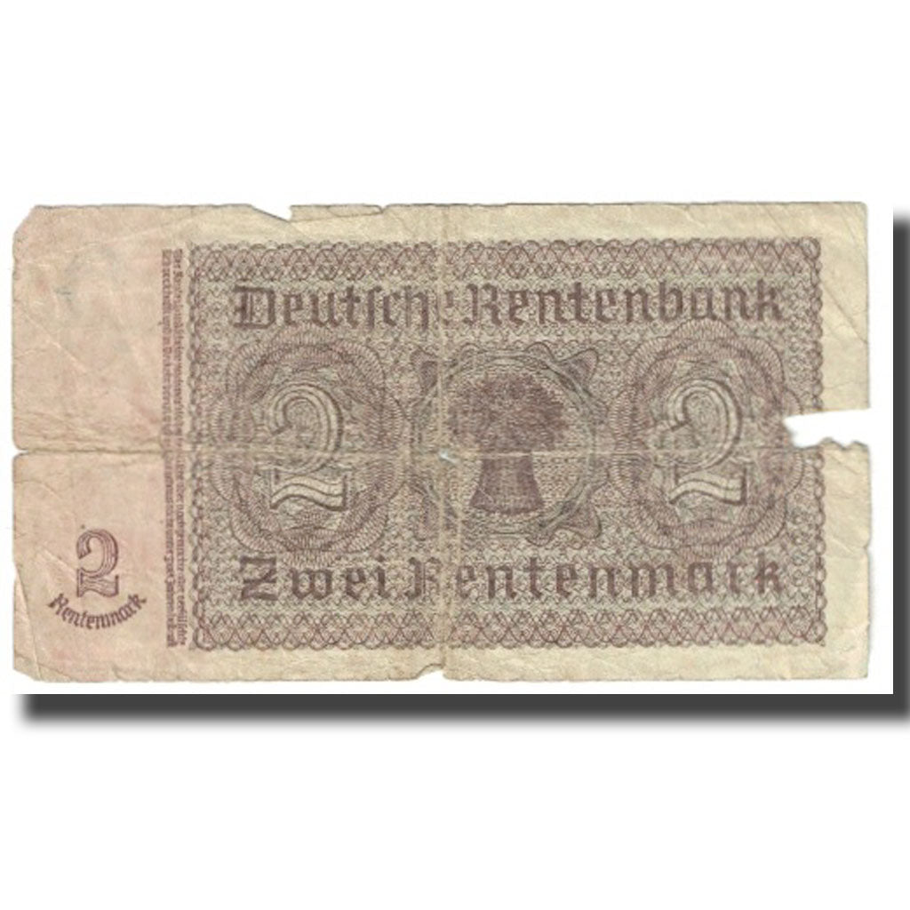 Banknote, Germany, 2 Rentenmark, 1937, 1937-01-30, KM:174b, VG(8-10)