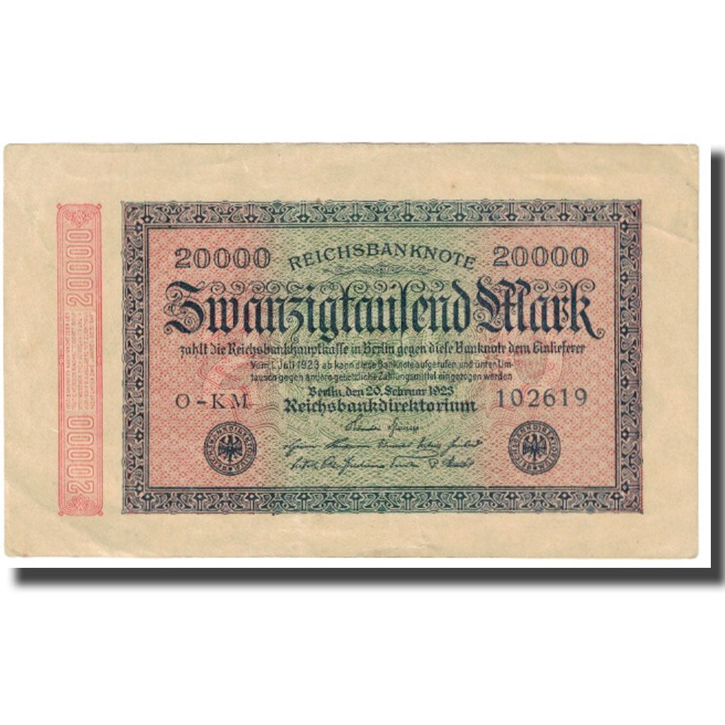 Banknote, Germany, 20,000 Mark, 1923, 1923-02-20, KM:85b, EF(40-45)