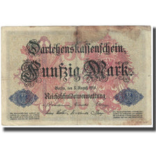 Banknote, Germany, 50 Mark, 1914, 1914-08-05, KM:49b, VF(20-25)