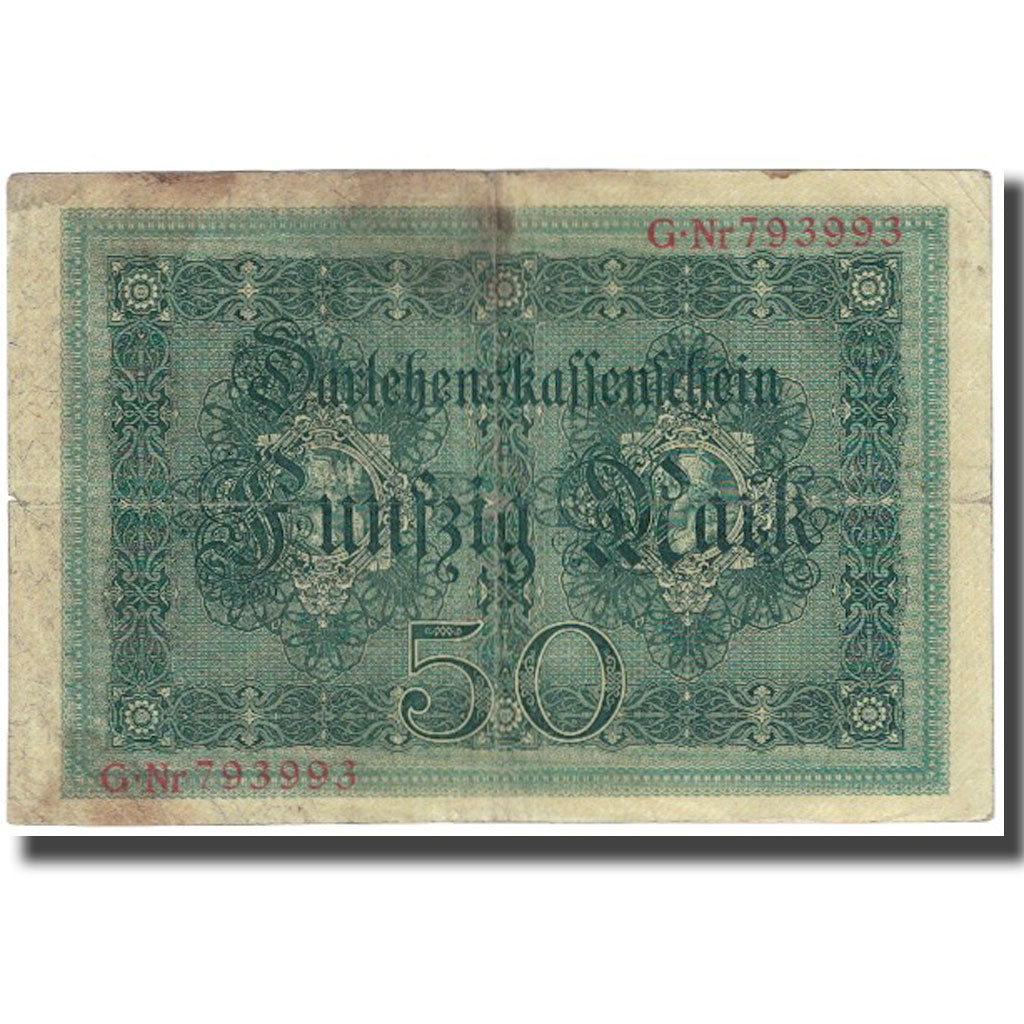 Banknote, Germany, 50 Mark, 1914, 1914-08-05, KM:49b, VF(20-25)