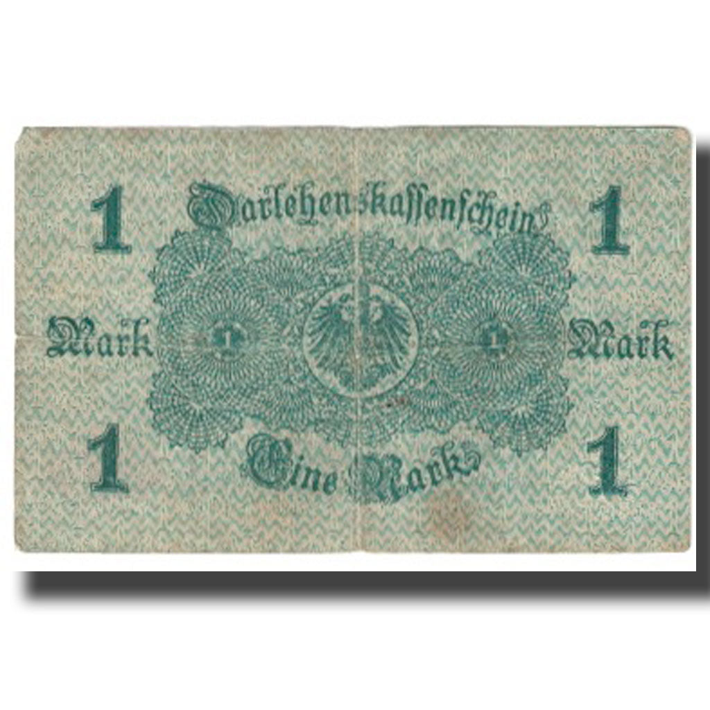 Nota, Alemanha, 1 Mark, 1914, 1914-08-12, KM:50, VF(20-25)