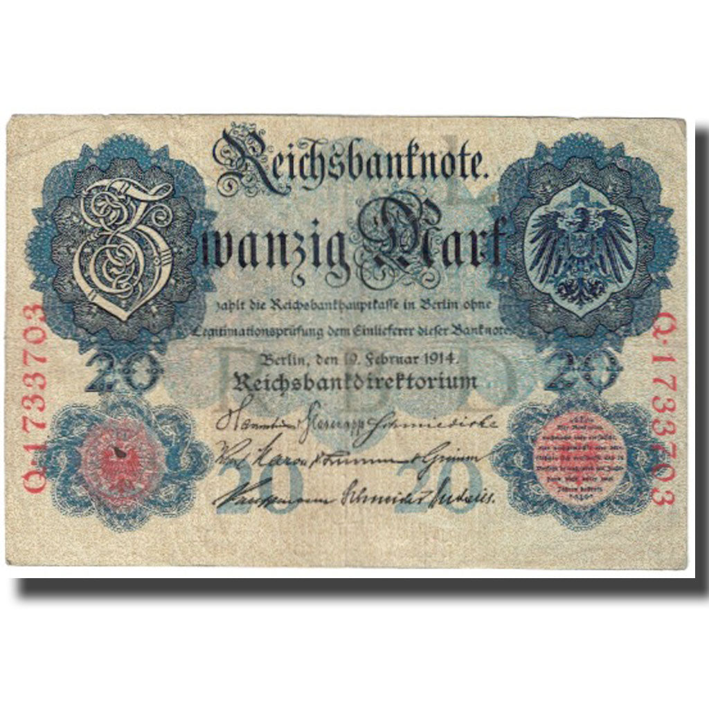 Banknote, Germany, 20 Mark, 1910, 1910-04-21, KM:40c, EF(40-45)