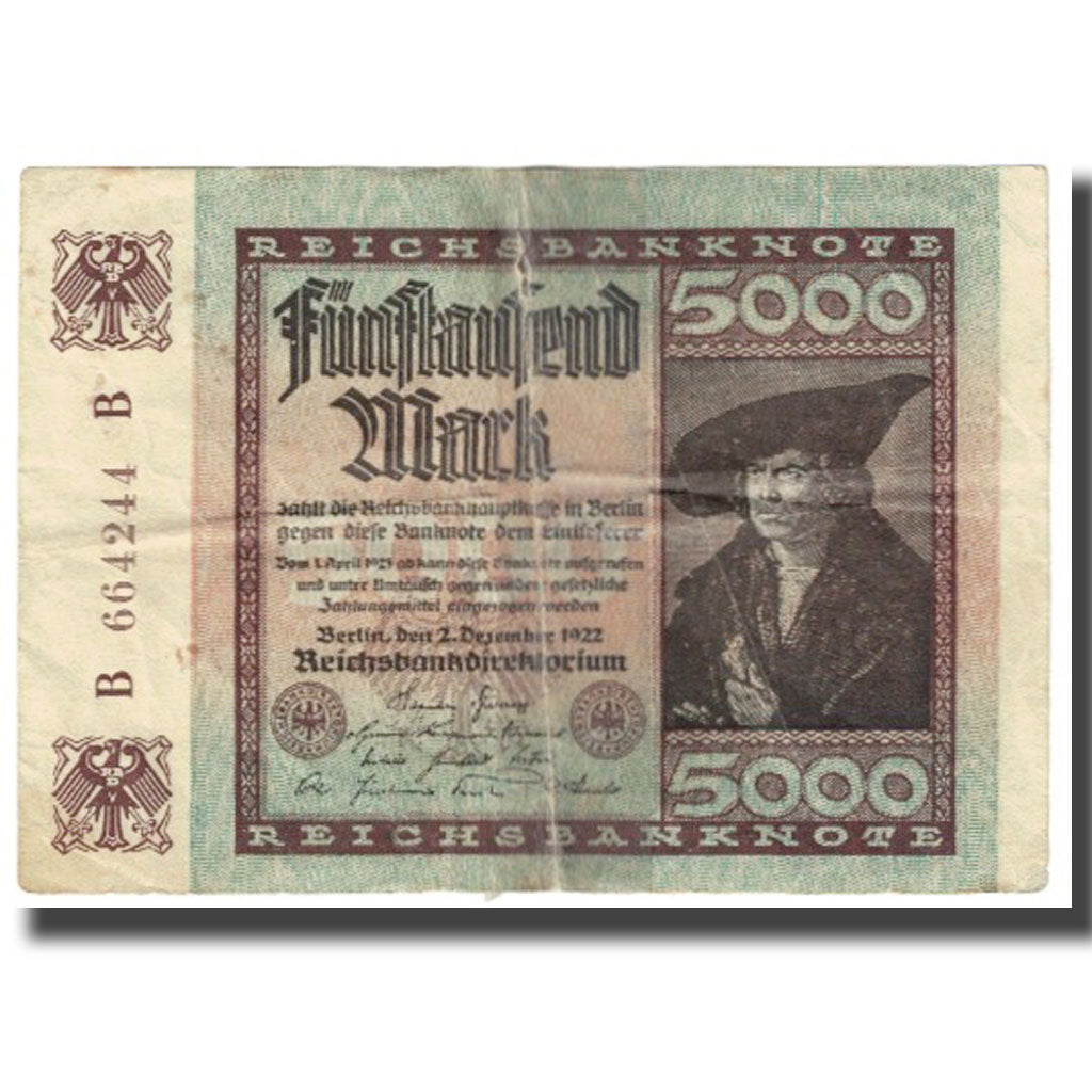 Banknote, Germany, 5000 Mark, 1922, 1922-12-02, KM:81a, VG(8-10)