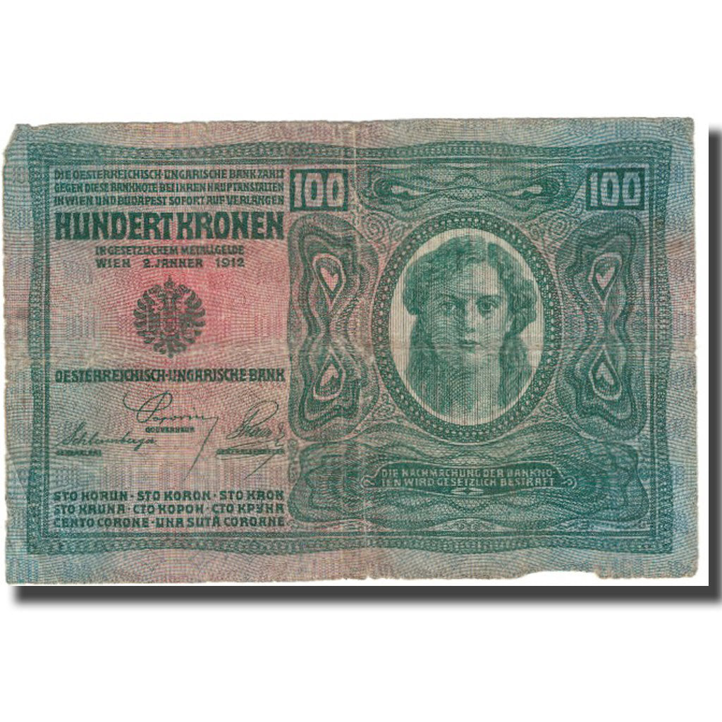 Banknote, Austria, 100 Kronen, 1912, 1912-01-02, KM:12, EF(40-45)