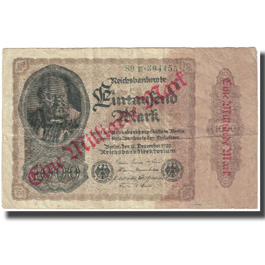 Banknote, Germany, 1 Milliarde Mark on 1000 Mark, 1922, 1922-12-15, KM:113a