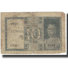 Banknote, Italy, 10 Lire, 1939, KM:25c, G(4-6)
