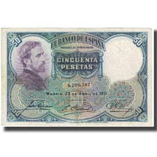 Banconote, Spagna, 50 Pesetas, 1931, 1931-04-25, KM:82, BB