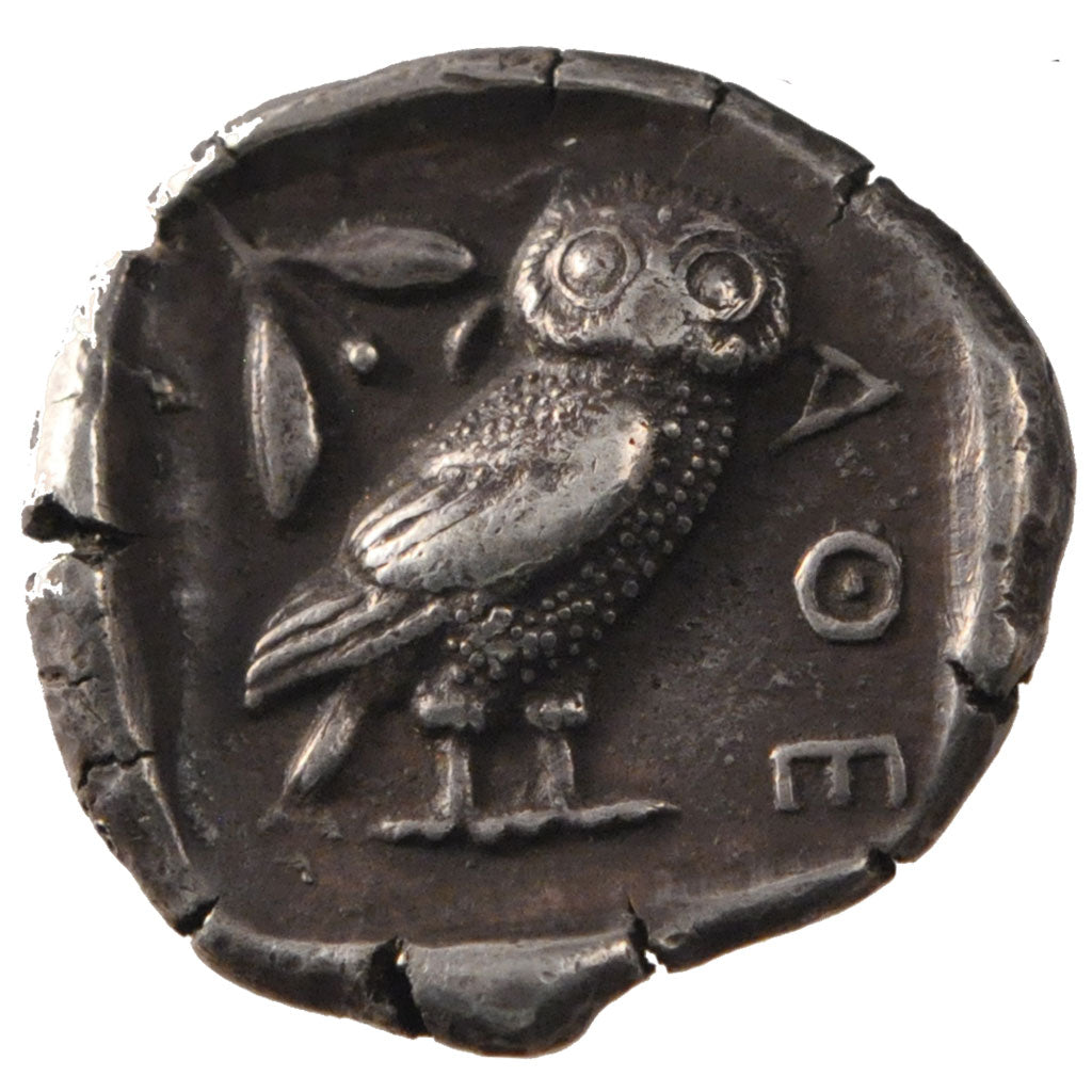 Attica, Athens (490-407 BC), Tetradrachm, 490-407 AV JC, Athens, AU(55-58),...
