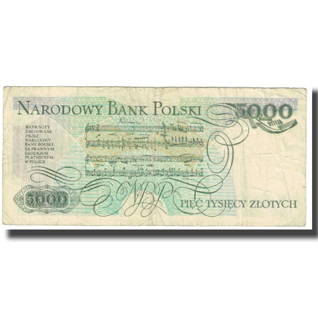Banknote, Poland, 5000 Zlotych, 1986, 1986-06-01, KM:150b, EF(40-45)