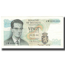Banknote, Belgium, 20 Francs, 1964, 1964-06-15, KM:138, UNC(64)