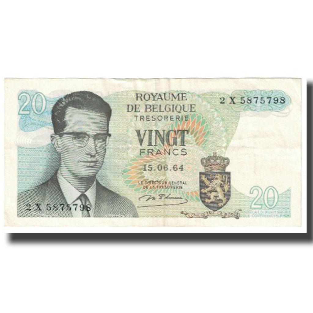Banknote, Belgium, 20 Francs, 1964, 1964-06-15, KM:138, UNC(64)