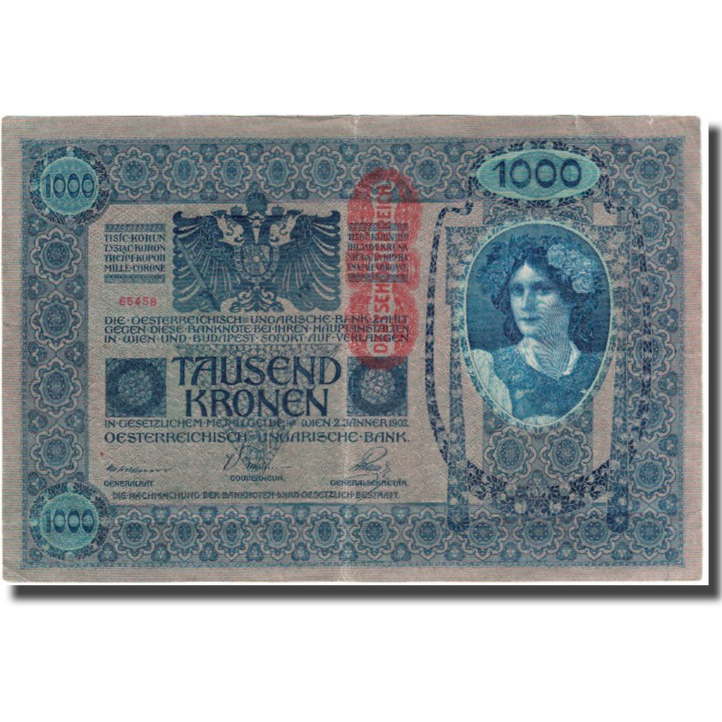 Banknote, Austria, 1000 Kronen, 1902, 1902-01-02, KM:57a, AU(50-53)