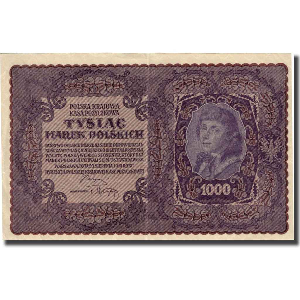 Banknote, Poland, 1000 Marek, 1919, 1919-08-23, KM:29, UNC(63)