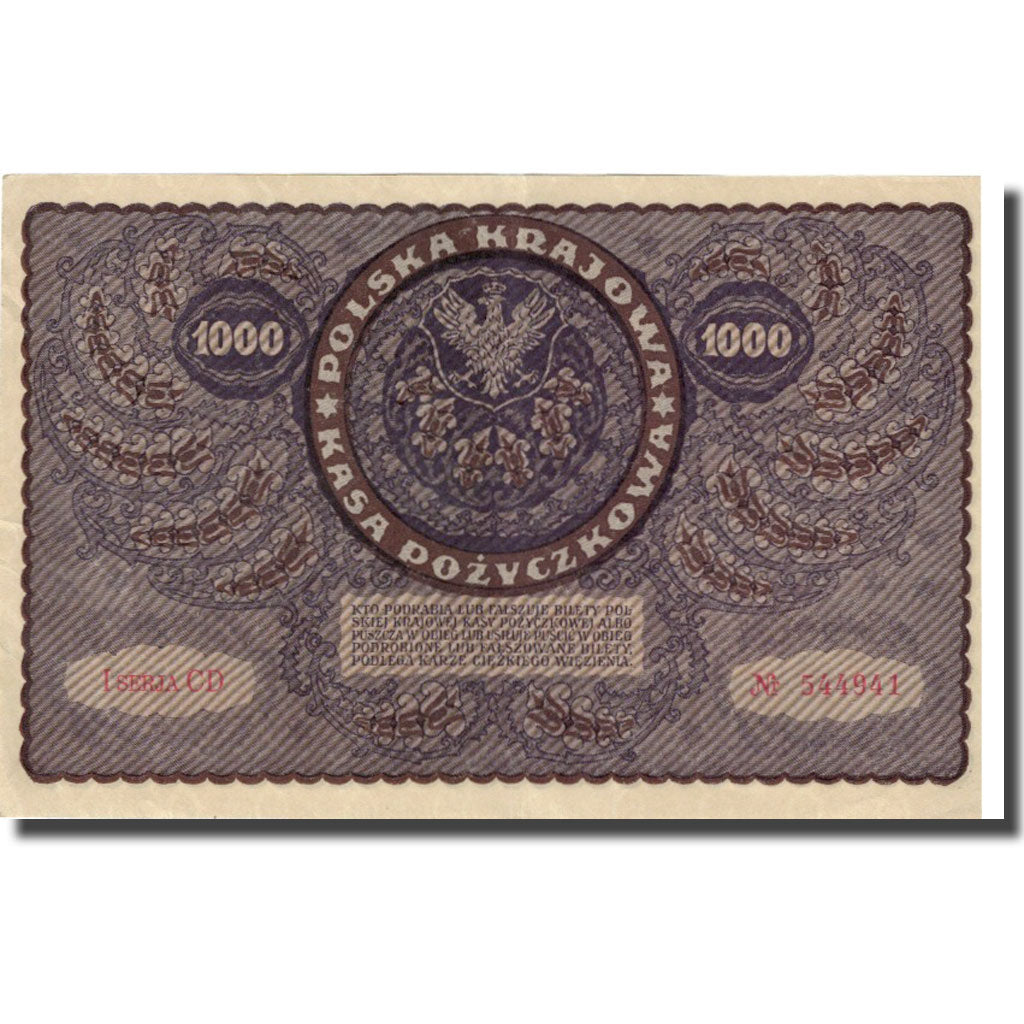 Banknote, Poland, 1000 Marek, 1919, 1919-08-23, KM:29, UNC(63)