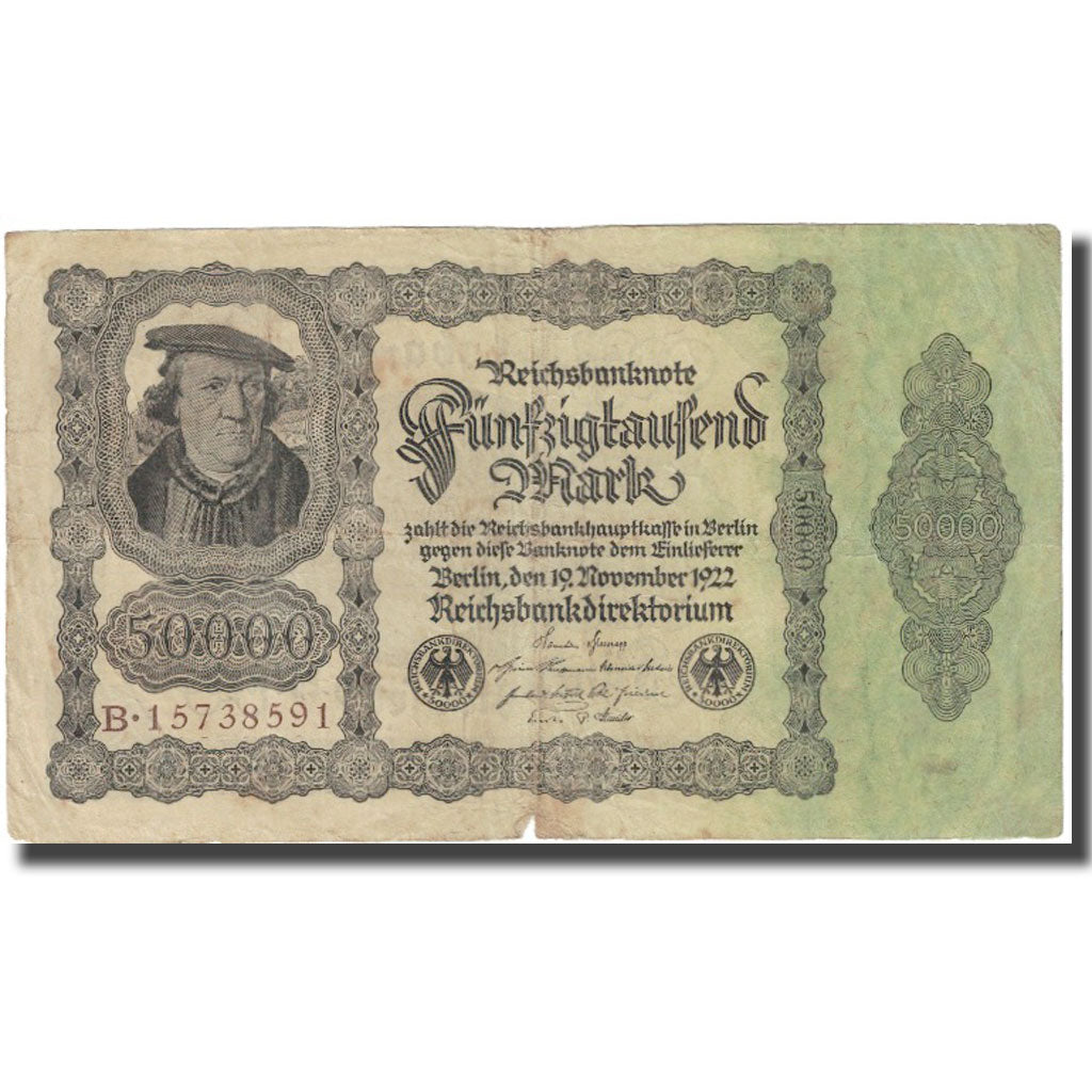 Banknote, Germany, 50,000 Mark, 1922, 1922-11-19, KM:79, EF(40-45)