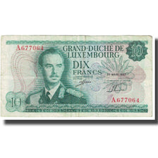 Banknote, Luxembourg, 10 Francs, 1967, 1967-03-20, KM:53a, EF(40-45)