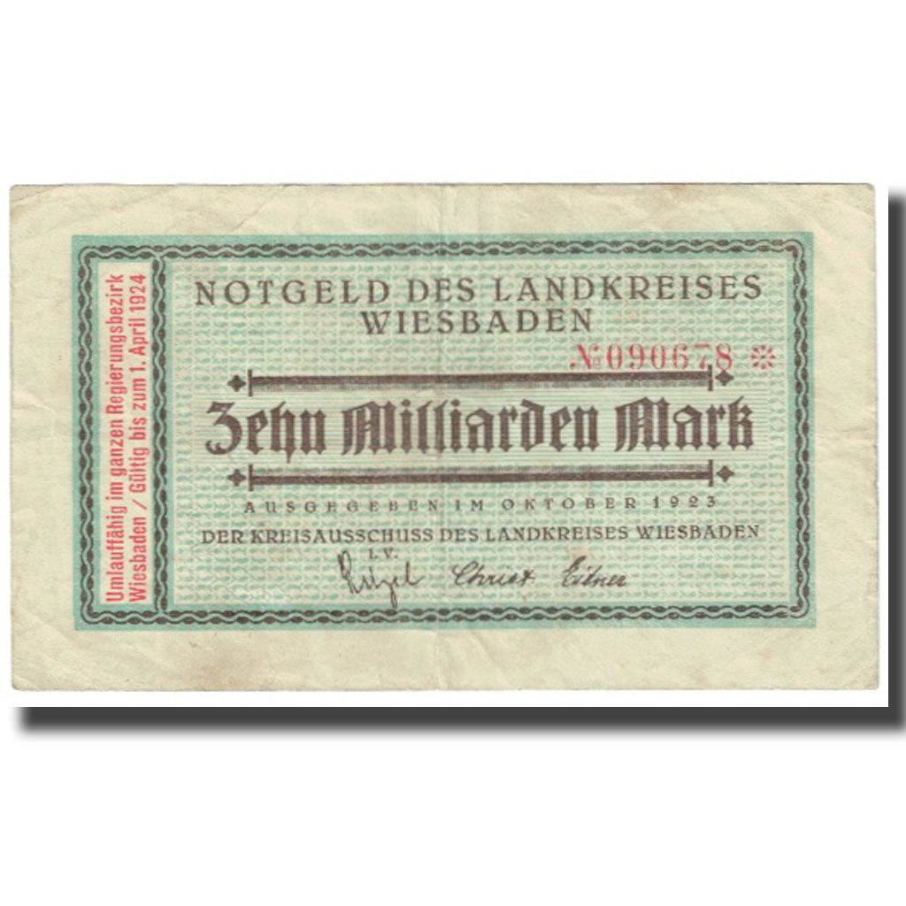 Banknote, Germany, 10 Milliards Mark, 1923, 1923-10-01, EF(40-45)