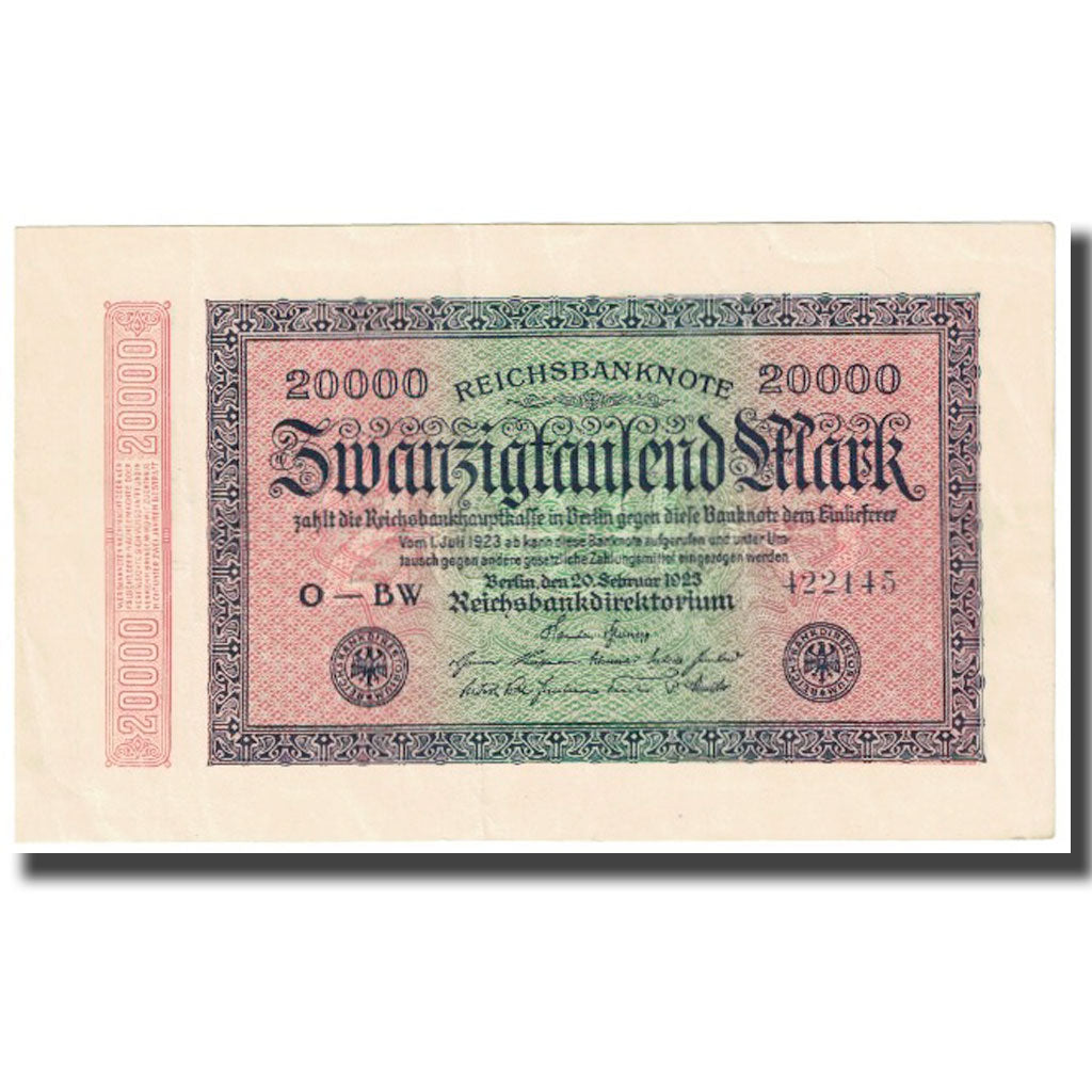Banconote, Germania, 20,000 Mark, 1923, 1923-02-20, KM:85a, SPL