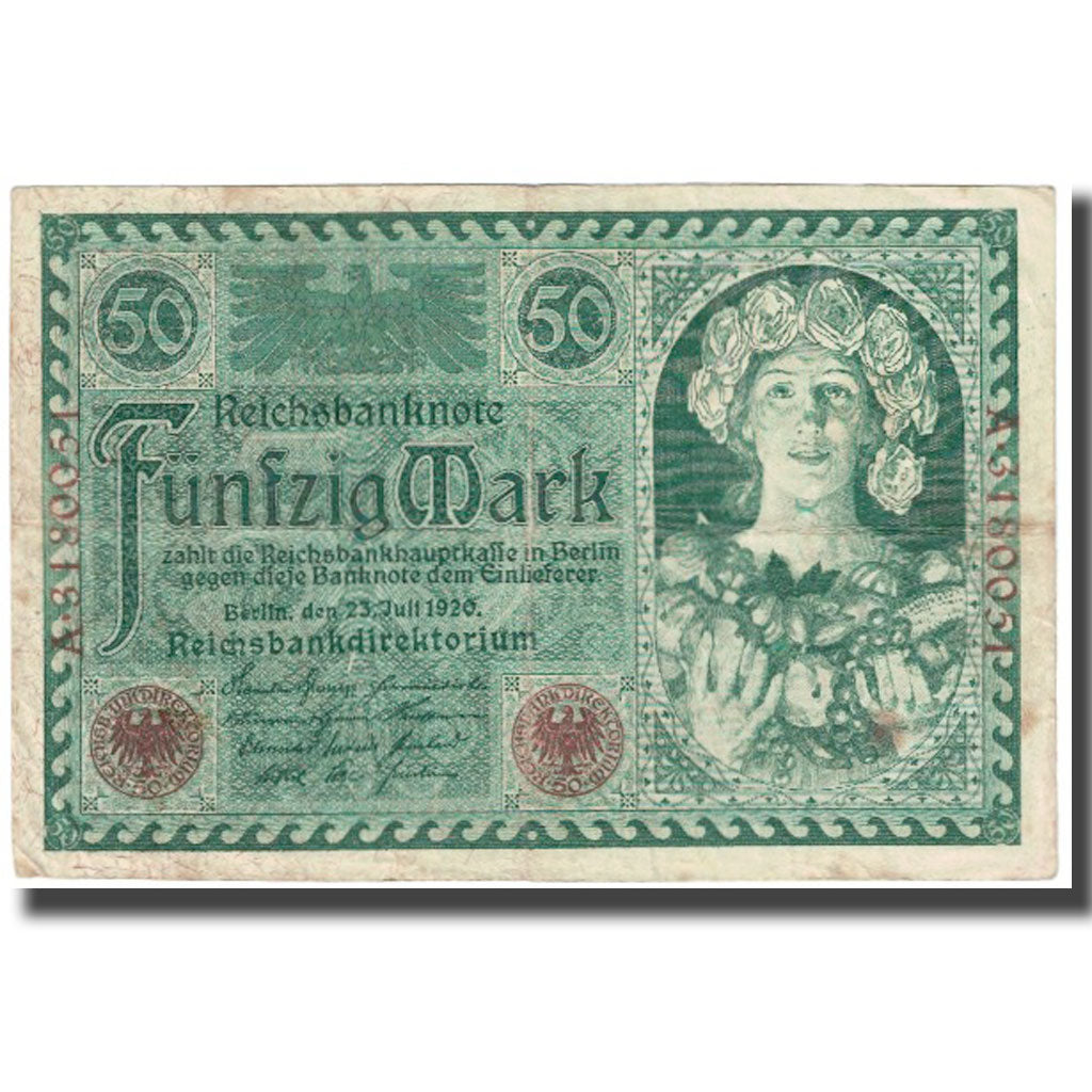 Banknote, Germany, 50 Mark, 1920, 1920-07-23, KM:68, EF(40-45)