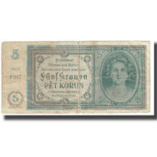 Banknote, Bohemia and Moravia, 5 Korun, KM:4a, VF(20-25)