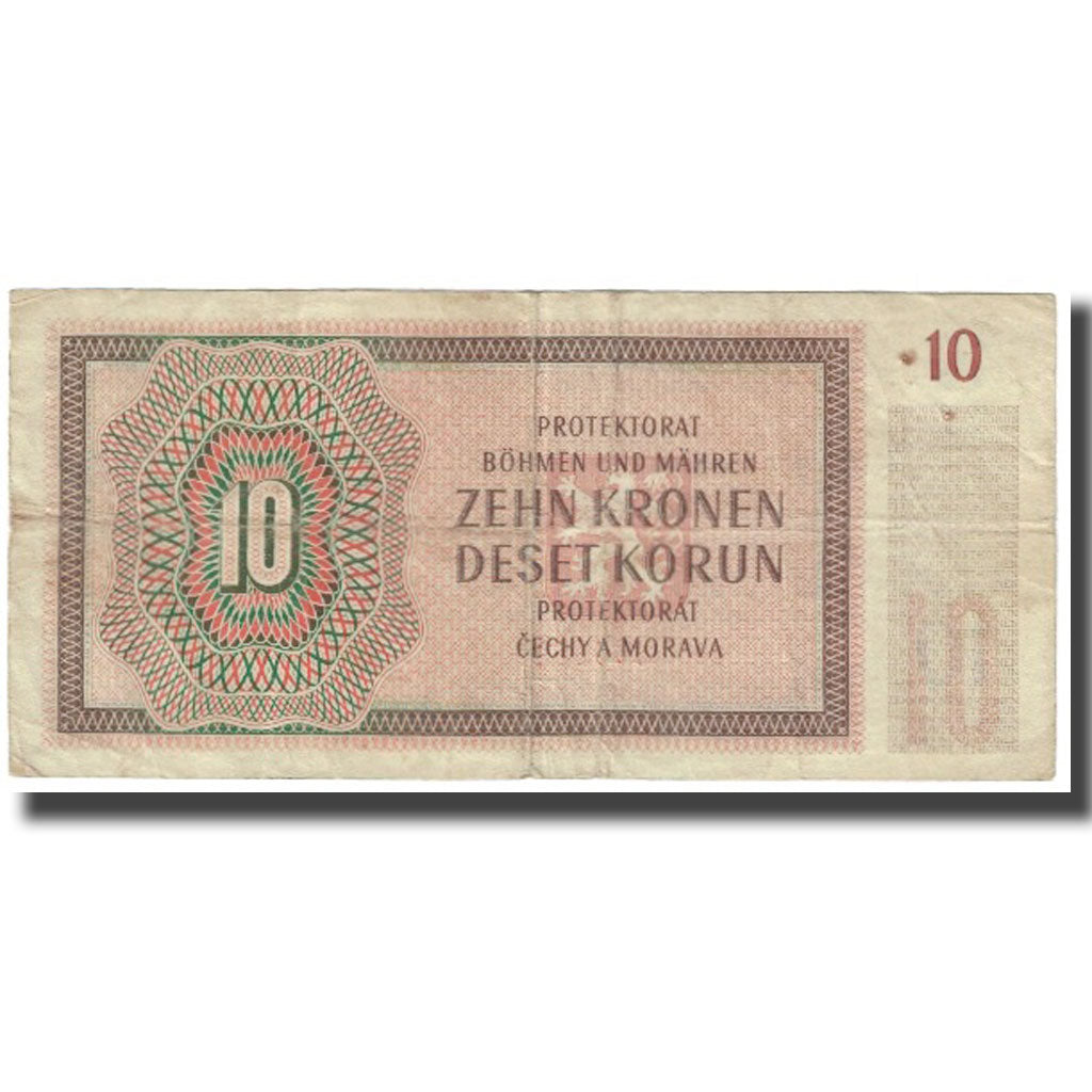 Billet, Bohemia and Moravia, 10 Korun, 1942, 1942-01-08, KM:8a, TTB