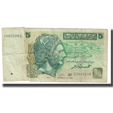 Banknote, Tunisia, 5 Dinars, 1987, KM:92, VF(20-25)