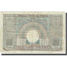 Banknote, Morocco, 50 Francs, 1947, 1947-10-28, KM:44, VF(20-25)