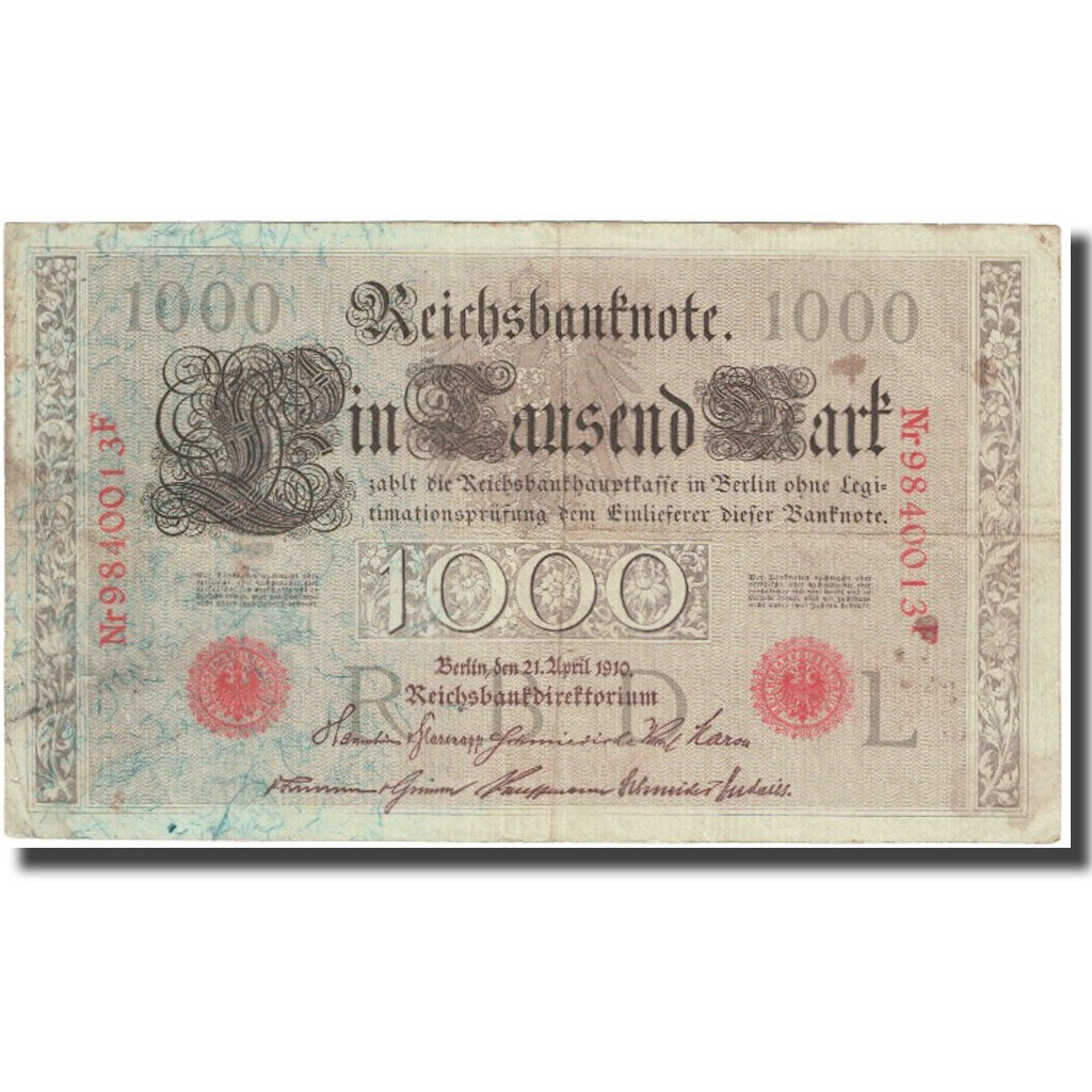 Banknote, Germany, 1000 Mark, 1910, 1910-04-21, KM:45a, EF(40-45)