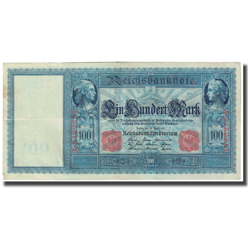 Banknote, Germany, 100 Mark, 1910, 1910-04-21, KM:42, AU(55-58)