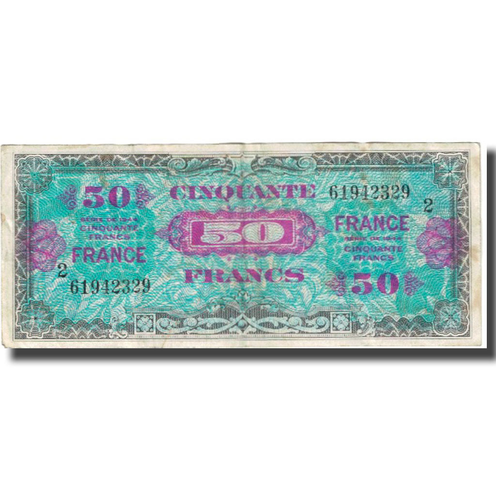 France, 50 Francs, 1944, EF(40-45)