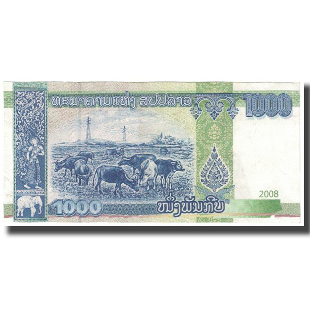 Banconote, Laos, 1000 Kip, 2008, KM:39a, FDS