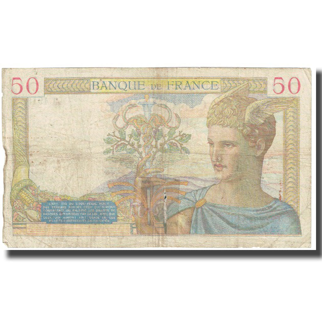 Francia, 50 Francs, Cérès, 1936, P. A.Strohl-G.Bouchet-J.J.Tronche