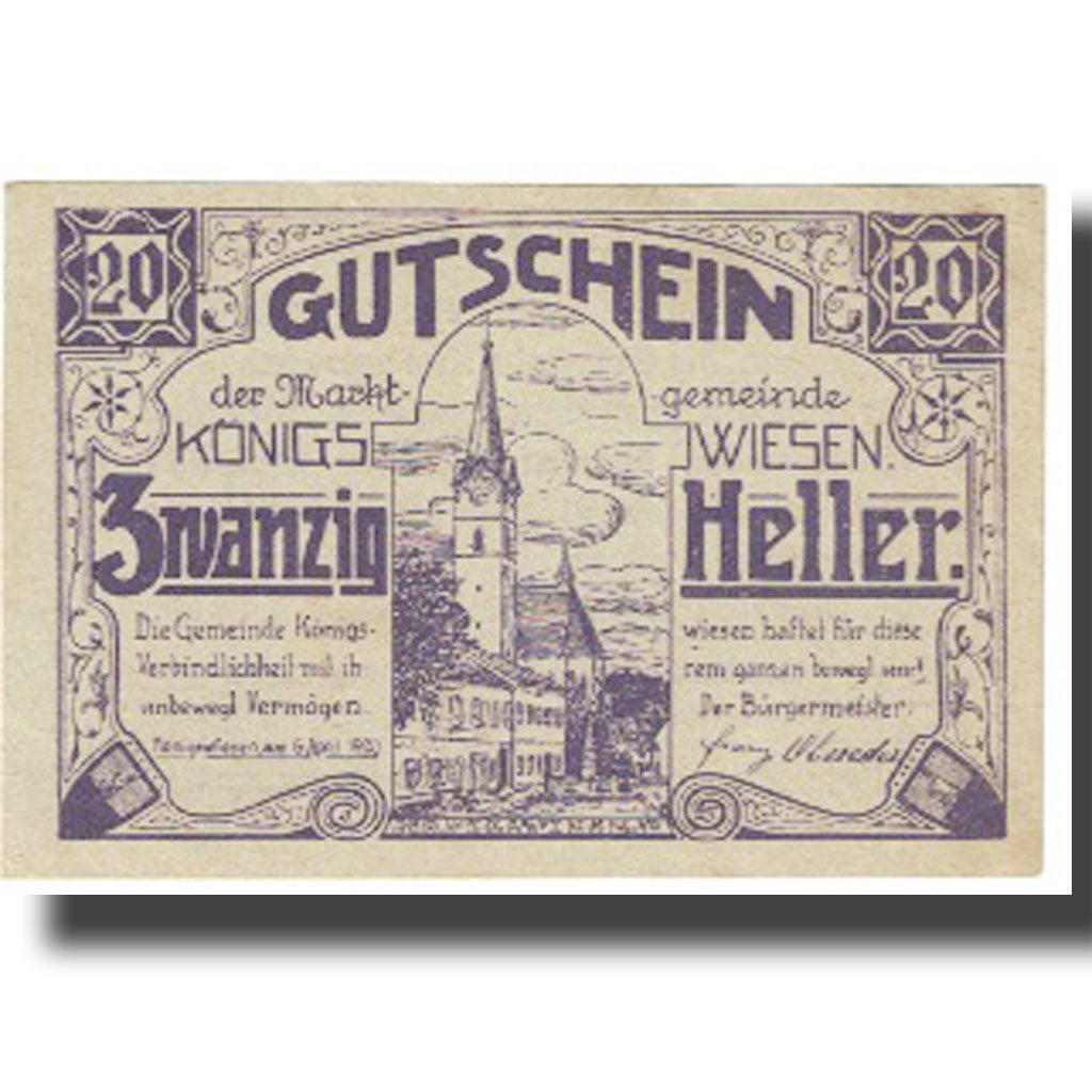 Banknote, Austria, 20 Heller, 1921, 1921-05-31, UNC(65-70)