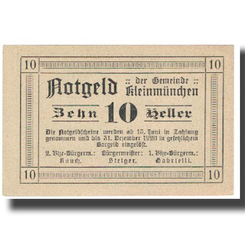 Billete, 10 Heller, 1920, Austria, 1920-12-31, UNC