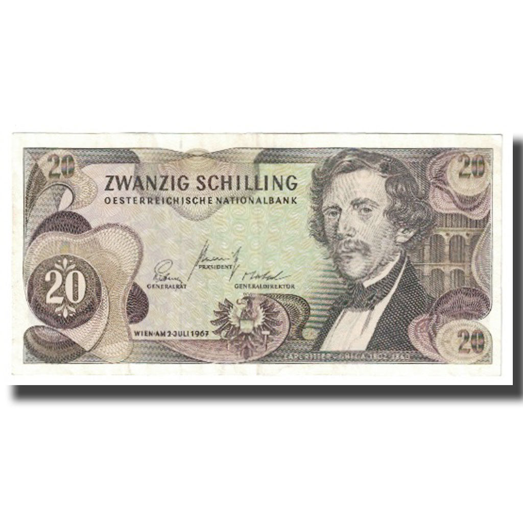 Banknote, Austria, 20 Schilling, 1967, 1967-07-02, KM:142a, UNC(63)