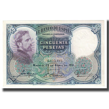 Banknote, Spain, 50 Pesetas, 1931, 1931-04-25, KM:82, AU(55-58)
