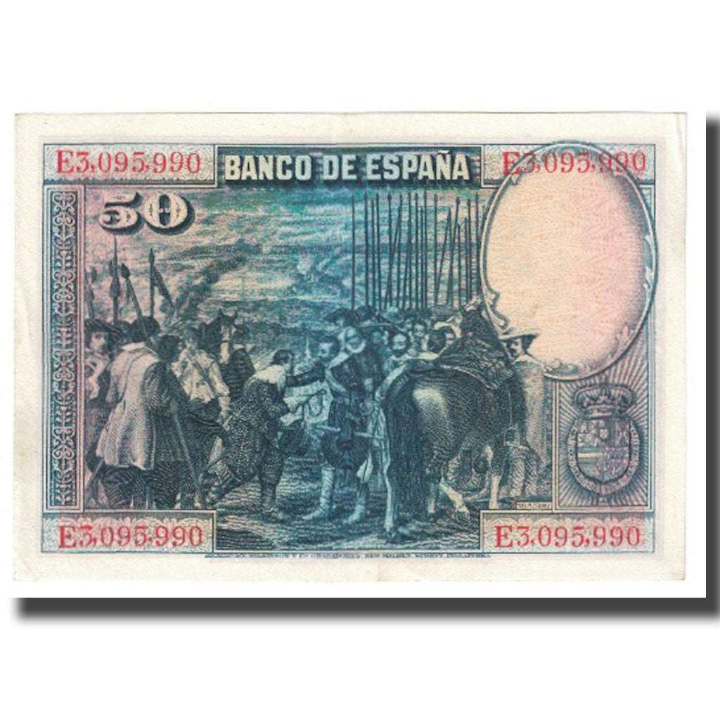 Banknote, Spain, 50 Pesetas, 1928, 1928-08-15, KM:75a, EF(40-45)
