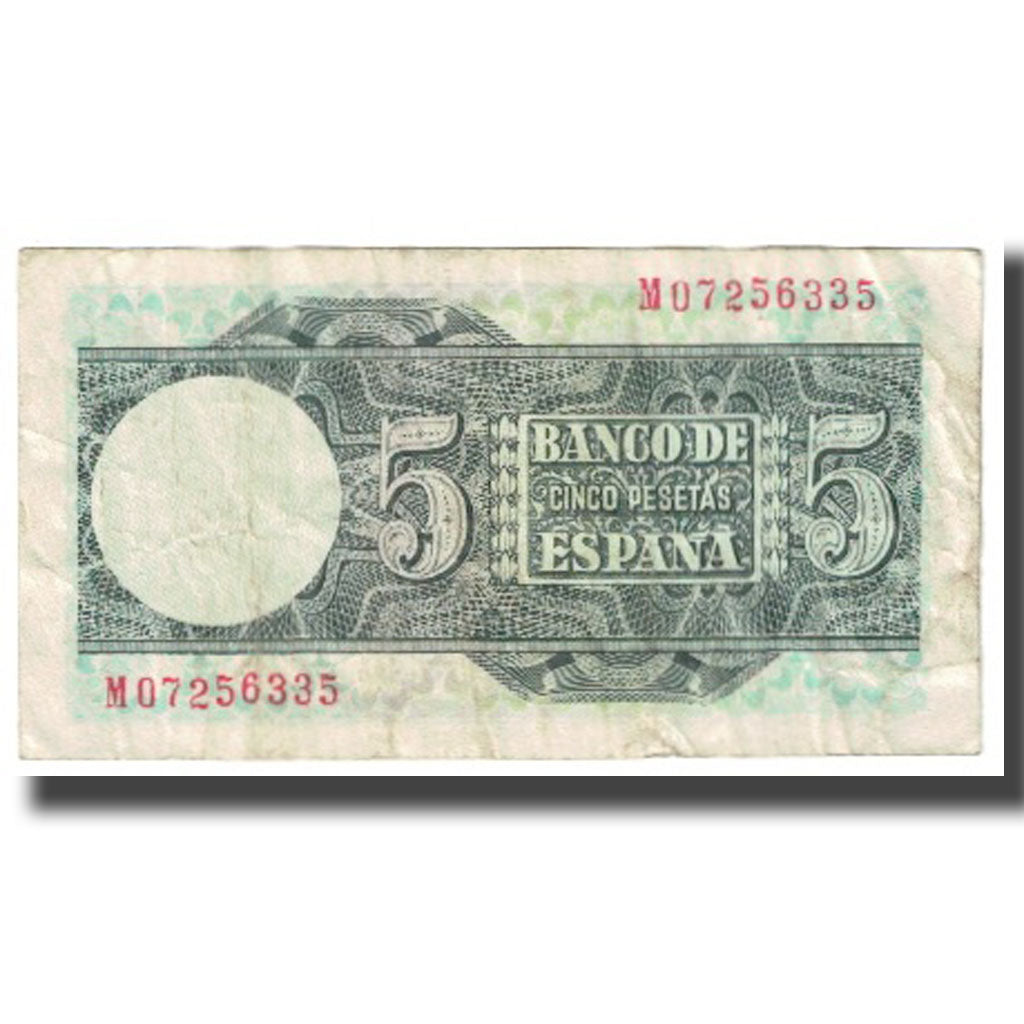 Banknote, Spain, 5 Pesetas, 1948, 1948-03-05, KM:136a, VF(20-25)