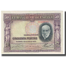 Banknote, Spain, 50 Pesetas, 1935, 1935-07-22, KM:88, EF(40-45)