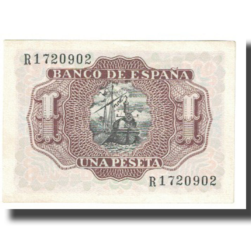 Banknote, Spain, 1 Peseta, 1953, 1953-07-22, KM:144a, AU(55-58)