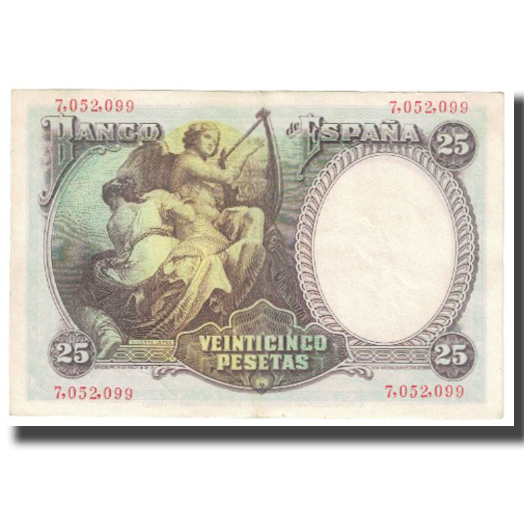 Banknote, Spain, 25 Pesetas, 1931, 1931-04-25, KM:81, EF(40-45)
