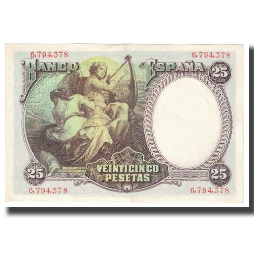 Banknote, Spain, 25 Pesetas, 1931, 1931-04-25, KM:81, EF(40-45)
